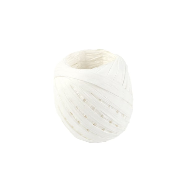 Hvid Raffia Papirsnøre - Perfekt til DIY Håndværk & Indpakning