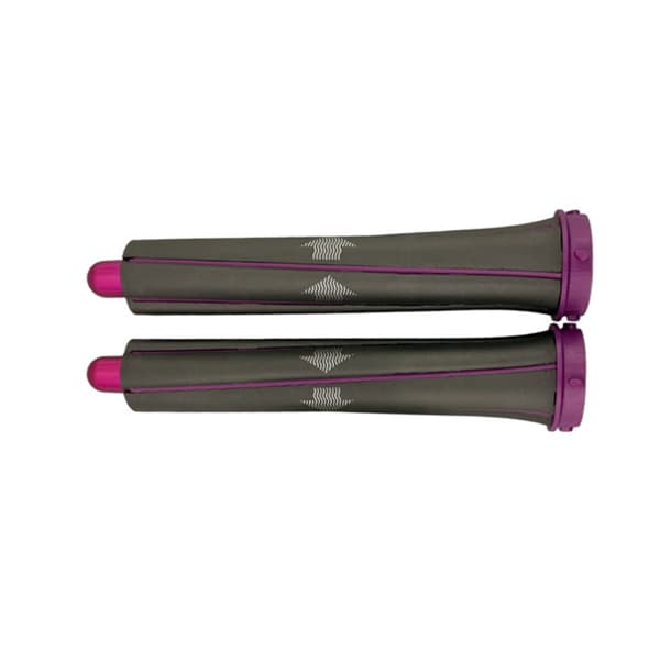 Locktångsmunstycke kompatibelt med Dyson HD01/03/08/15/16 - 5:e generationen knappfrigöring för snabb byte, kompakt reseformat, ABS fuchsia, 1+2 set