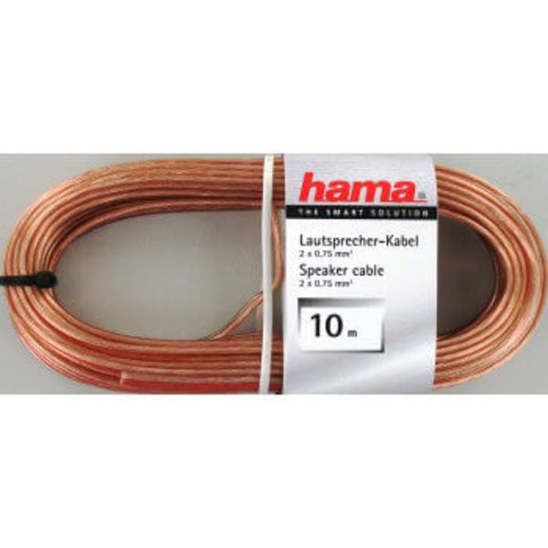 Högtalarkabel 2x0.75mm2 Transparent 10m