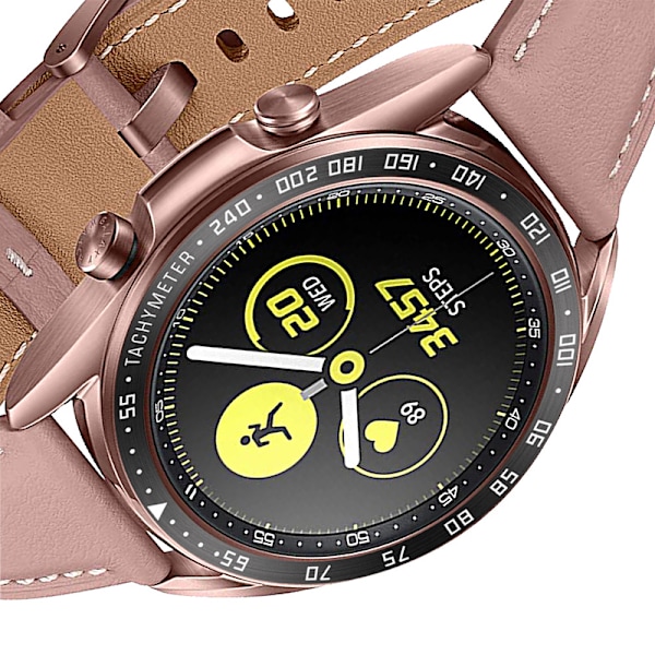 Sort & Hvid Bezel til 41mm Galaxy Watch 3 - Rustfrit Stål