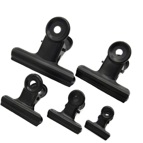 Sæt med 10 metalclips - sort Size B
