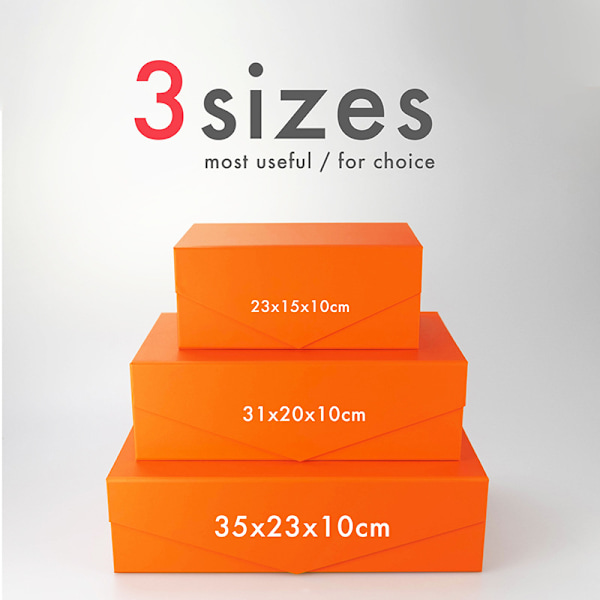 Stor V-formad presentask Orange M