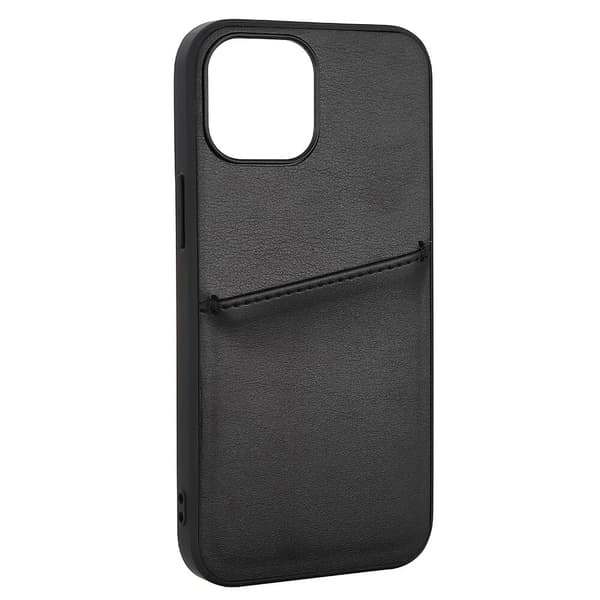 Back cover PU 2 card iPhone 13 Mini Black