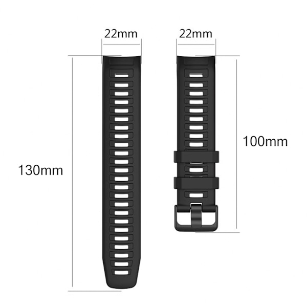 Silikonarmband för Garmin Instinct/Esports/Tide/Solar Svart