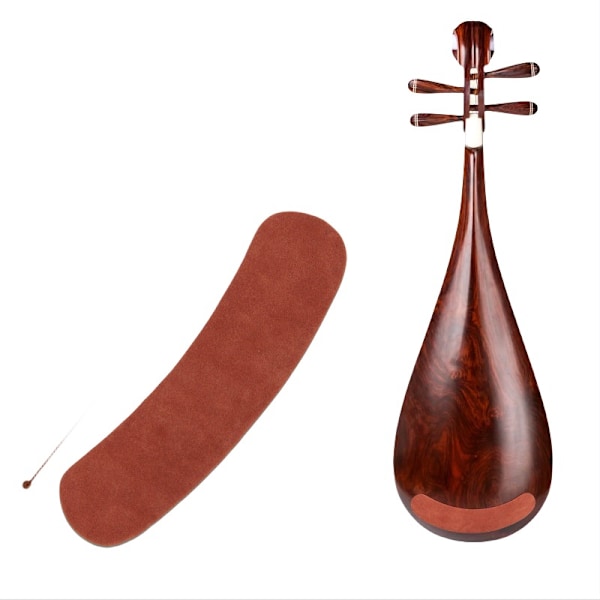 Halvmåneformad Anti-Slip Pad för Pipa Instrument