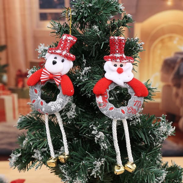 Julgransdekoration Rund Säckväv Ben Liten Hänge Björn Ornament