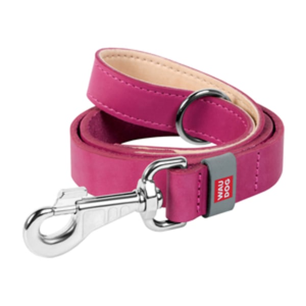 WAUDOG hundesnor i naturlæder 20 mm bred, 122 cm lang pink