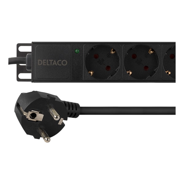 Powerstrip 10xCEE 7/3 socket 1xCEE 7/7 connection 3m cable
