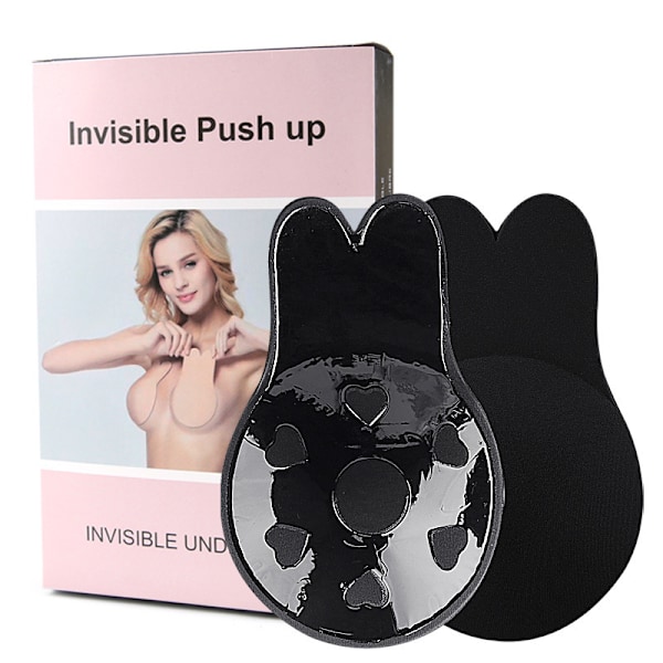 Bunny Ear Bröstlyft Nippelöverdrag Svart XL