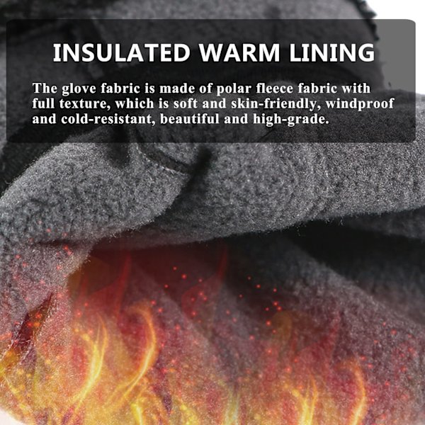 Varme vinterhandsker med touch Grey S Grey S