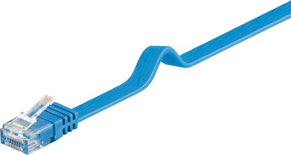 CAT 6 Flat-patch-kaapeli, U/UTP, sininen
