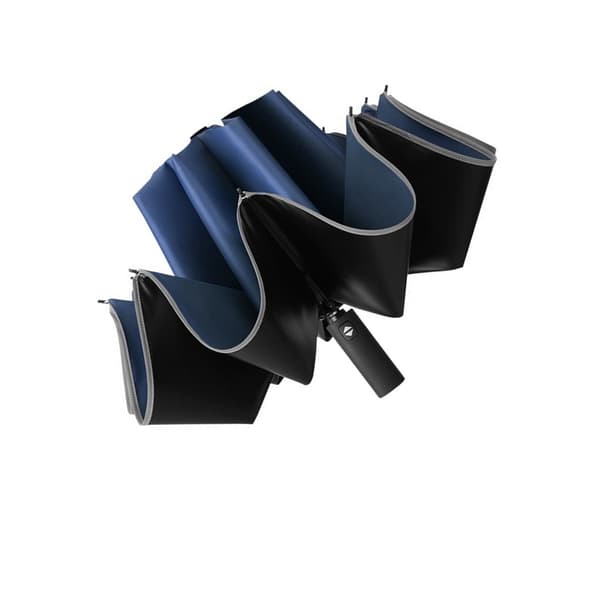 Omvendt paraply fuldautomatisk til bil – reflekterende 10-rib design, omvendt foldning og våd-overflade der indeholder regnvand NavyBlue NavyBlue