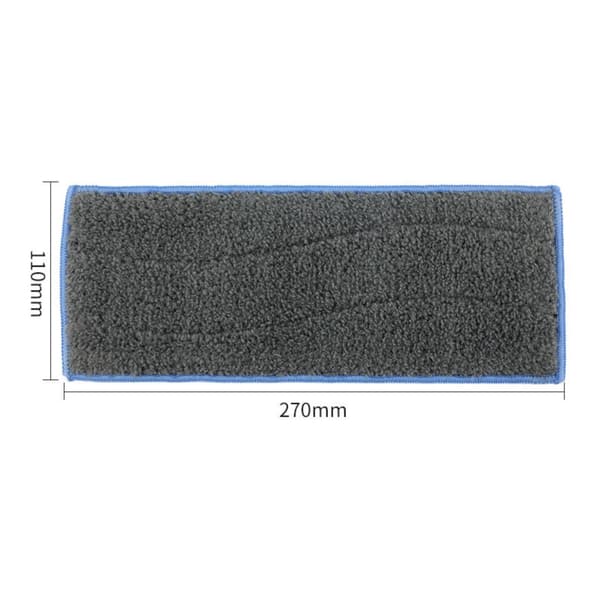 6-pack våtmoppdynor kompatibelt med iRobot Braava Jet M6 – polyester-nylon-mikrofiber ersättningsmopp för robotmopp, grå, 27cm x 11cm