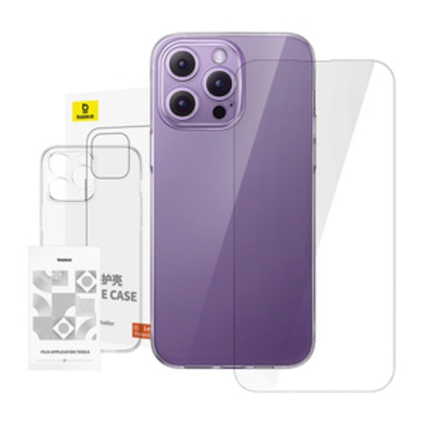 Kirkas Case Baseus iPhone 14 Pro Max+ karkaistu lasi