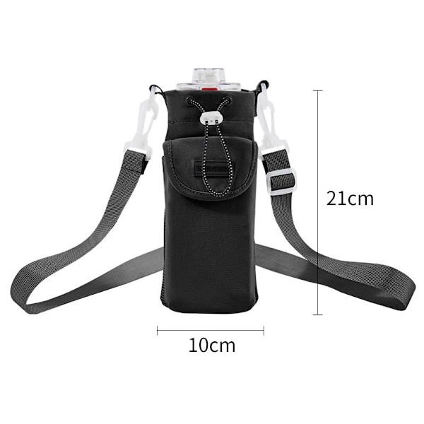 Vandflaskepose, sort - Nylon vandflaskepose model 2