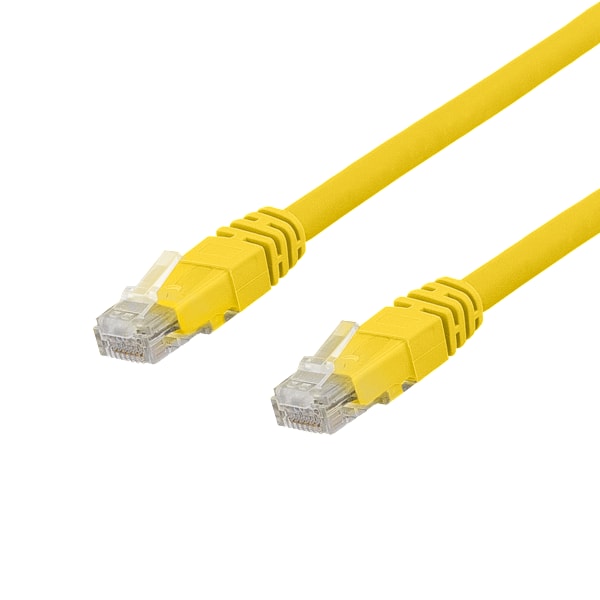 U/UTP Cat6a patch cable, LSZH, 2m, yellow