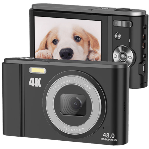Digikamera 48MP 16x Zoom 4K Video Black Black