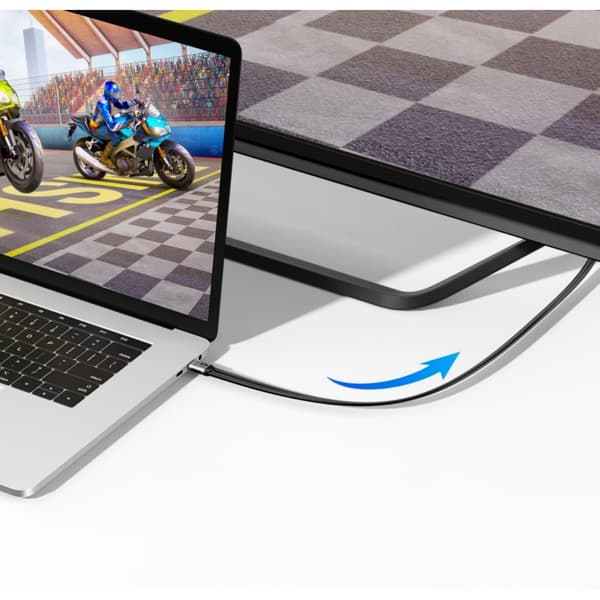 USB-C fullfunktionell flatkabel för data och 4K-video i arbete och multimedia – USB 3.2 20Gbps, 4K@60Hz, PD240W, kompatibel med Thunderbolt 3 1.5 M 1.5 M