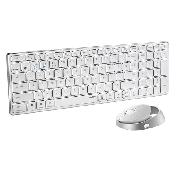 Tastatur/mus-sæt 9750M Multi-Mode Trådløs Hvid