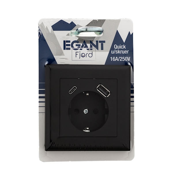 Single socket flush with USB A+C, Grounded