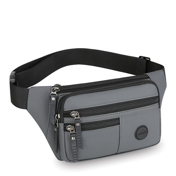 PU-nahkainen rintalaukku miehille Grey Grey