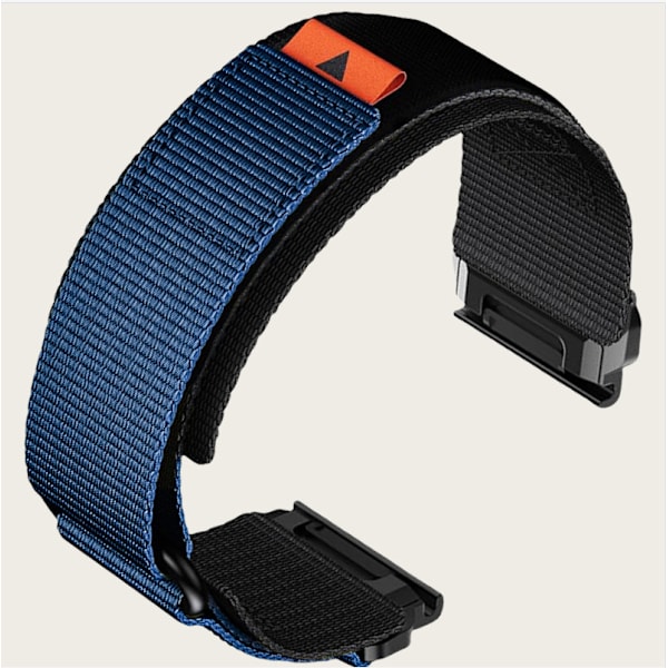 26 mm nylon klockarmband för Garmin Fenix 8/7X Pro/5X/6X Blå