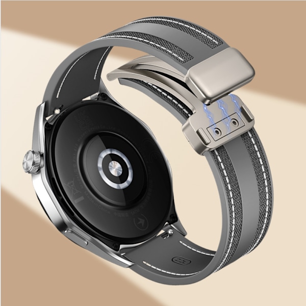 22mm Universal Silikon Klockarmband för Samsung, Huawei, Xiaomi Grå