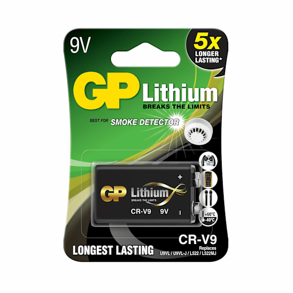Batteri Litium 9V 1-Pak