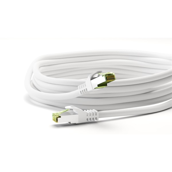 GHMT-certifierad CAT 8.1 patchkabel, S/FTP (PiMF), vit