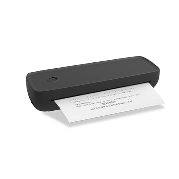 Mini A4 Termisk Skrivare - 300 DPI, Trådlös & Bluetooth-anslutning, Kompatibel med iOS, Android, Windows och MAC Black Black
