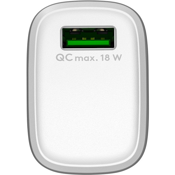 USB-A QC snabbladdare (18 W) vit