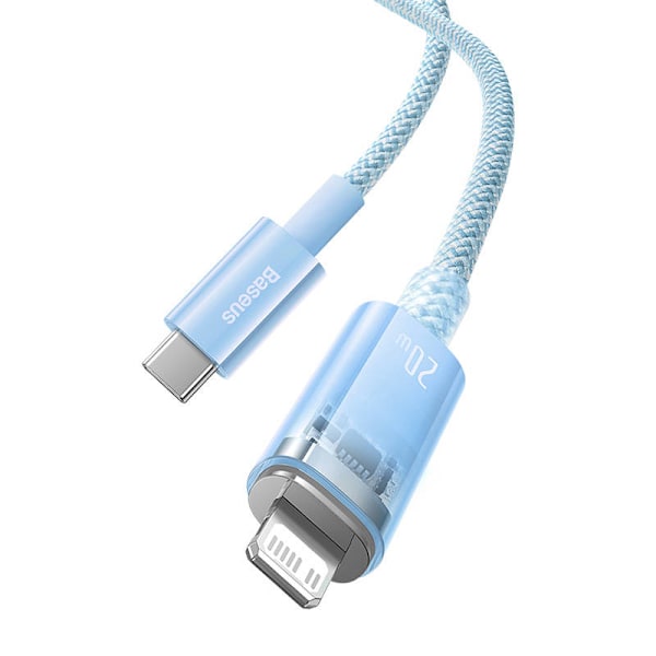 Hurtig opladningskabel Baseus USB-C til Lightning Explorer Series 2m, 20W (blå)