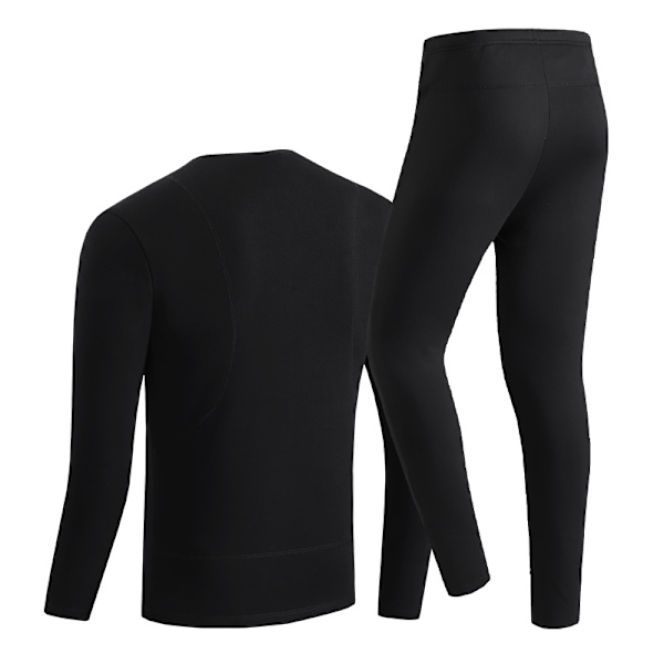 Lämpimät Alusvaatteet Miehille - Sähköinen Lämpökerrasto Musta 4XL