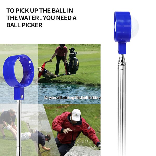 Golfboldopsamler, teleskopisk design - 1,8 meter