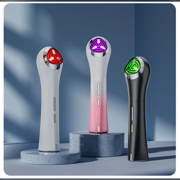 7-Färgs LED Mikroström Ansiktsmassage: EMS-Terapi, Lyft & Hudföryngring Black Black