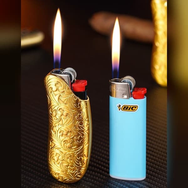 Tändarhölje i zinklegering, kompatibelt med BIC J6, präglat explosionsresistent skydd Silver Silver