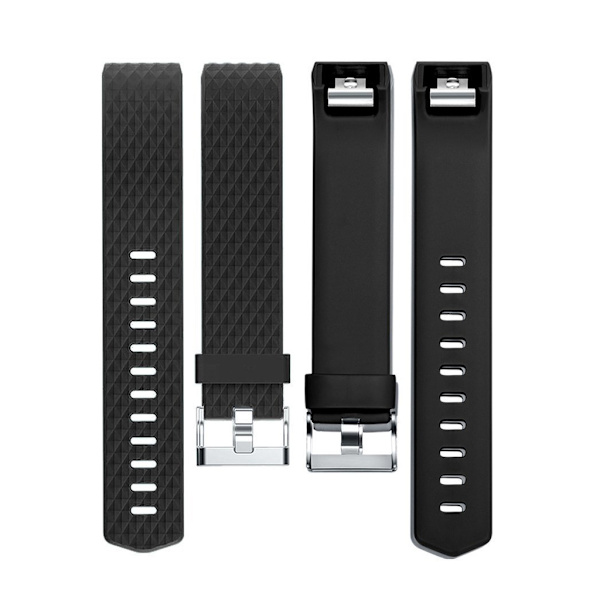 Fitbit Charge 2 armband silikon Svart (L)