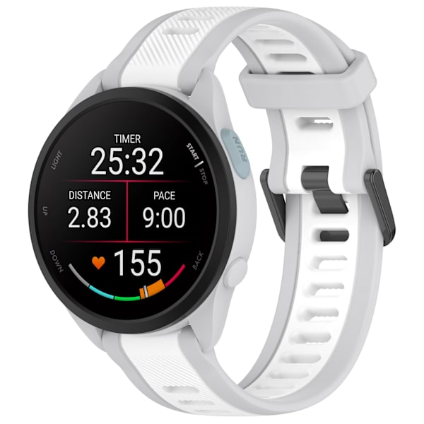 20mm Silikonarmband för Samsung/Garmin/Venu/Vivomore Vit