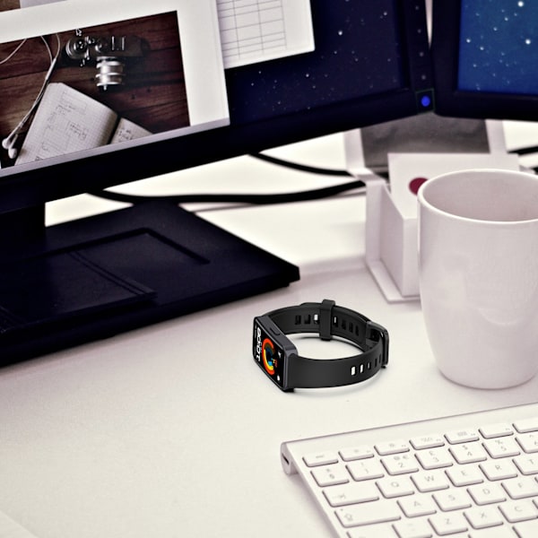 Silikone urrem til Huawei Band 10/9/8 Black Black