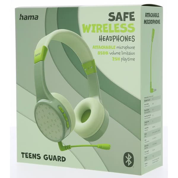 Hörlur Teens Guard On-Ear Trådlös 85dB Grön