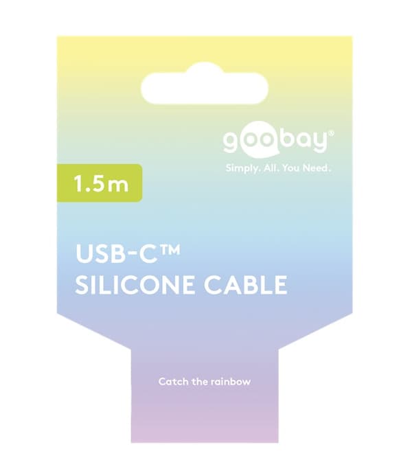 USB-C™-silikonekabel, 1,5 m, blå