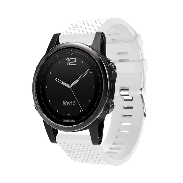 Silikone urrem til Garmin Fenix 5S Plus Hvid