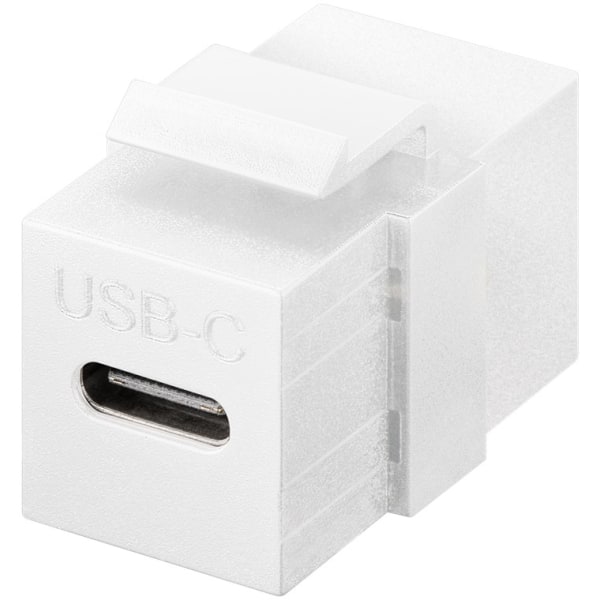 Keystone-modul USB-C™-kontakt, USB 3.2 Gen 2 (10 Gbit/s), vit