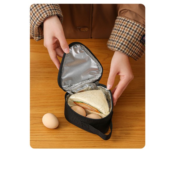 Mini bærbar snacktaske til udendørs aktiviteter Sort
