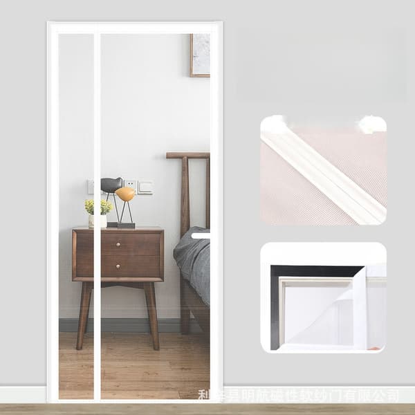Magnetisk skärmdörr med sidoöppning White L White L