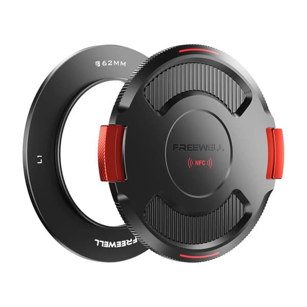 62 mm base ring kompatibel med Freewell Real Locking VND/CPL, med NFC-låg til objektivfiltre og udvidelse til mindre diametre