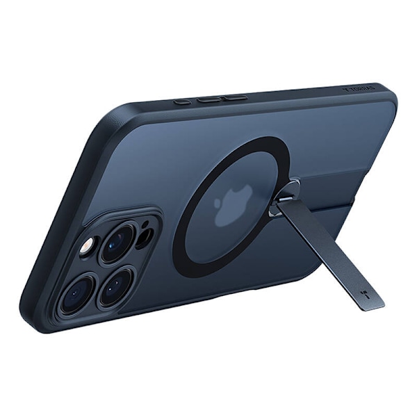 Torras Pstand Spin -kotelo iPhone 16 Pro:lle (musta)