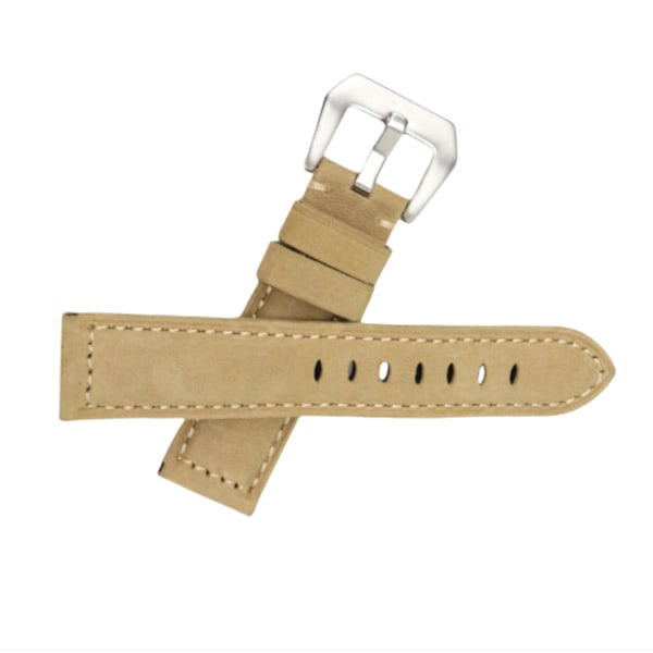 Klockarmband i äkta läder för Panerai Kaki 22 mm