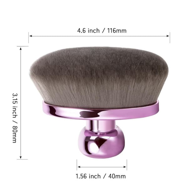 Oval Foundation Brush — Soft Nylon Bristles with ABS Handle for Streak-Free Liquid and BB Cream Application