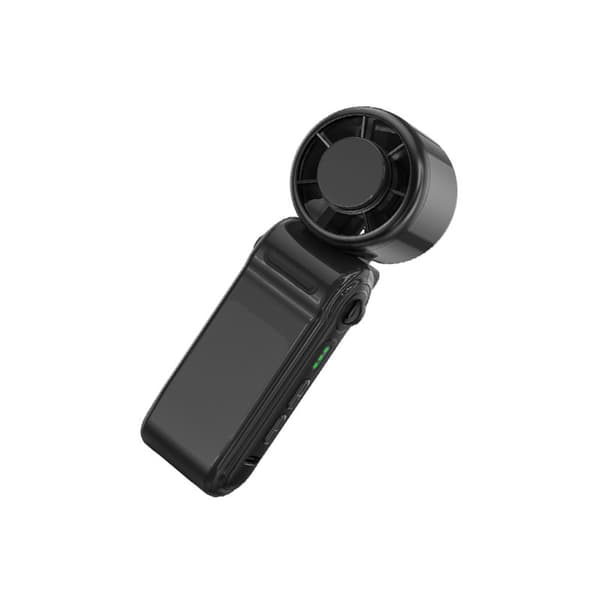 Foldbar håndventilator USB genopladelig til rejser og pendling, 3-trins justerbar til personlig køling, 2000mAh, sort